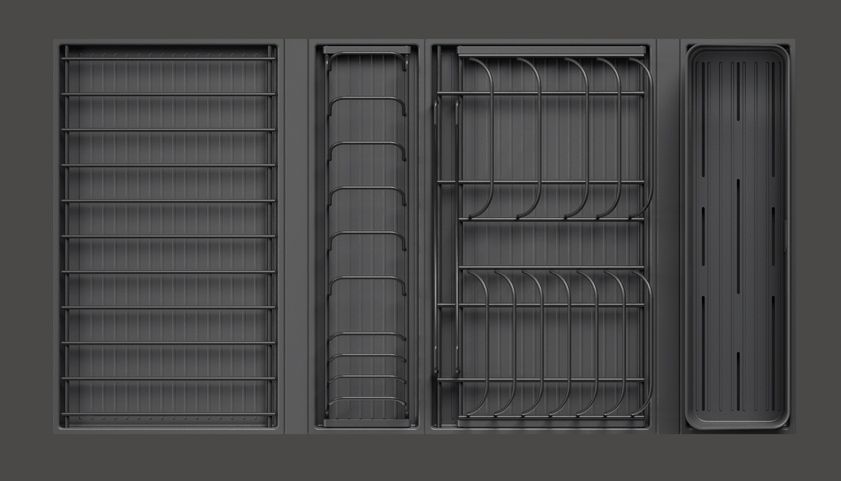 Сушка выдвижная И1234 Дайнинг Агент 900 мм передний бортик Kessebohmer | официальный магазин