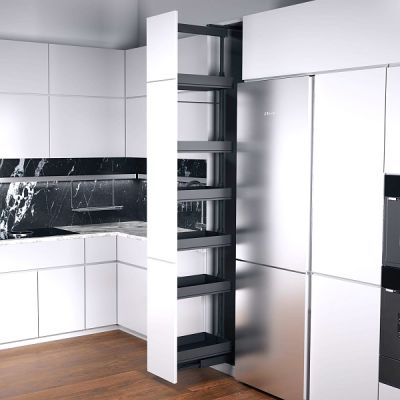 КОМПЛЕКТ ПВ, Диспенса 90° 300 мм, H 1900-2300, Арена ПЬЮР, 6 полок, цвет АНТРАЦИТ