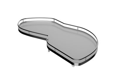 КОМПЛЕКТ правый, Леманс 400 мм, H 720-900, Арена КЛАССИК, 2 полки, 2 доводчика, цвет ХРОМ Kessebohmer | официальный магазин