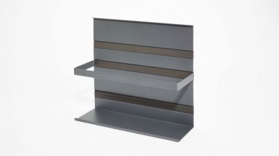 ЛинероМозаик полка+рейлинг, 350x110x300мм, цвет АНТРАЦИТ